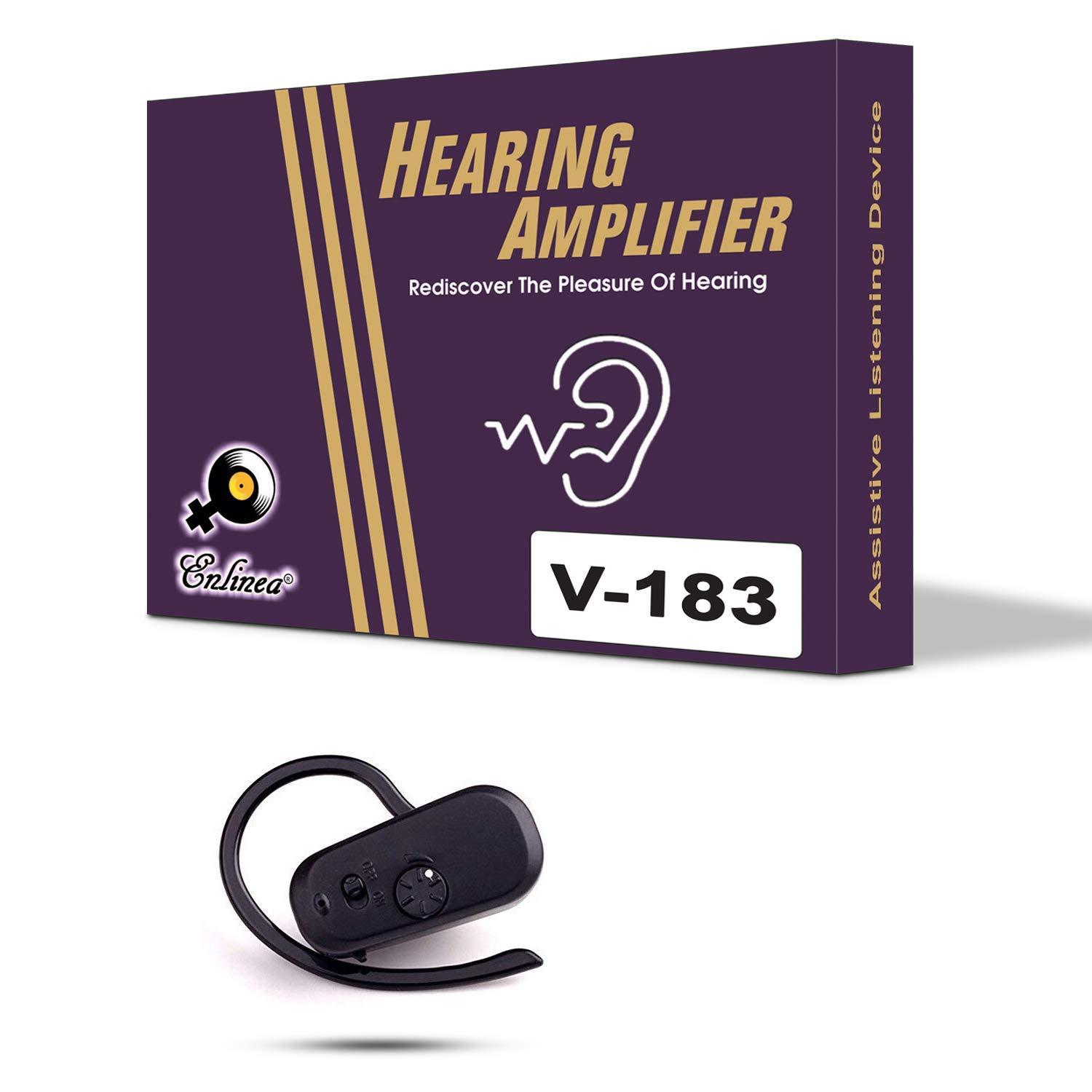 Enlinea Enlinea Personal Sound Enhancement Hearing Amplifier Adults or Elderly Deaf people V 183 Hearing Aid For Mild to Moderate Hearing Loss. (6 Month Seller Warranty)