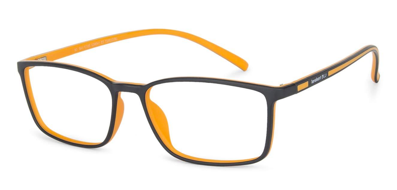 LENSKART BLU LENSKART BLU | Zero Power Blue Cut Computer Glasses | Anti Glare, Lightweight & Blocks Harmful Rays | UV Protection Specs | Men & Women | Medium | LB E13527 Pack of 2