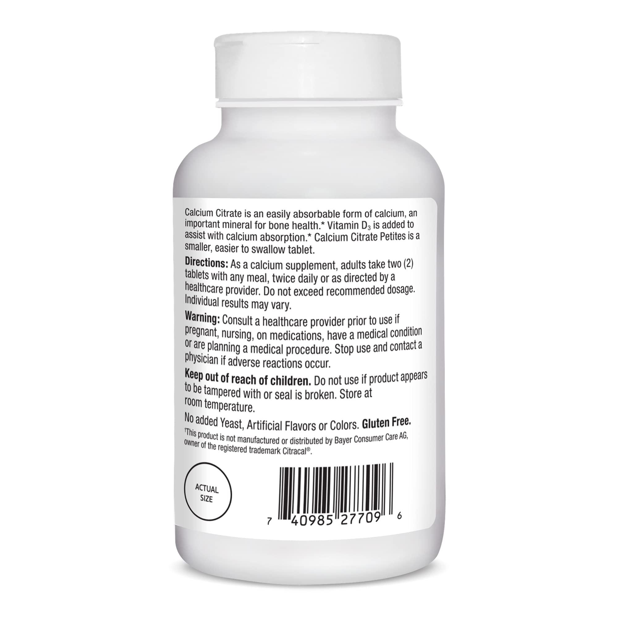 21ST CENTURY 21st Century Calcium Citrate Plus D Petites Tablets, 200 Count