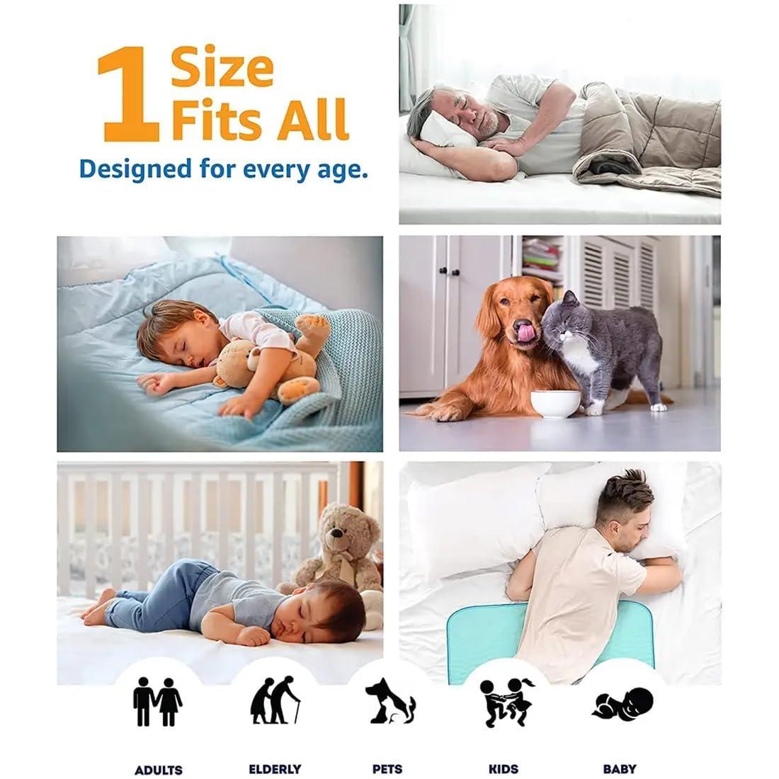 Cozymat Cozymat Reusable Underpad Washable Incontinence Bed Pad Overnight Sheet, Underpad Mattress Protection for Baby, Elderly & Patient Care (Plum, Large (140cm x 100cm))