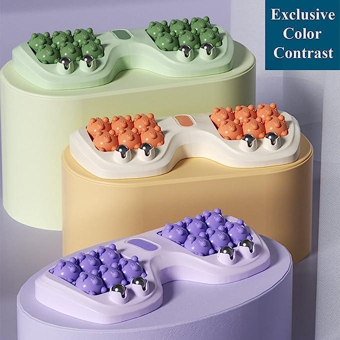 Zorzel Zorzel Foot Massager Roller, Shiatsu Massage for Plantar Fasciitis, Heel, Arch, Muscle Aches, Foot Pain, Reflexology Tool, Stress Relief, Relaxation Practical Gifts for Men Women - Multicolor