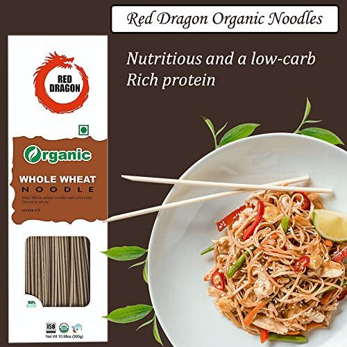 Red Dragon Red Dragon Japanese Whole Wheat Noodles Fresh And Delicious Organic Tasty Cuisine 900G (Pack Of 3) |No Preservatives, 900 grams