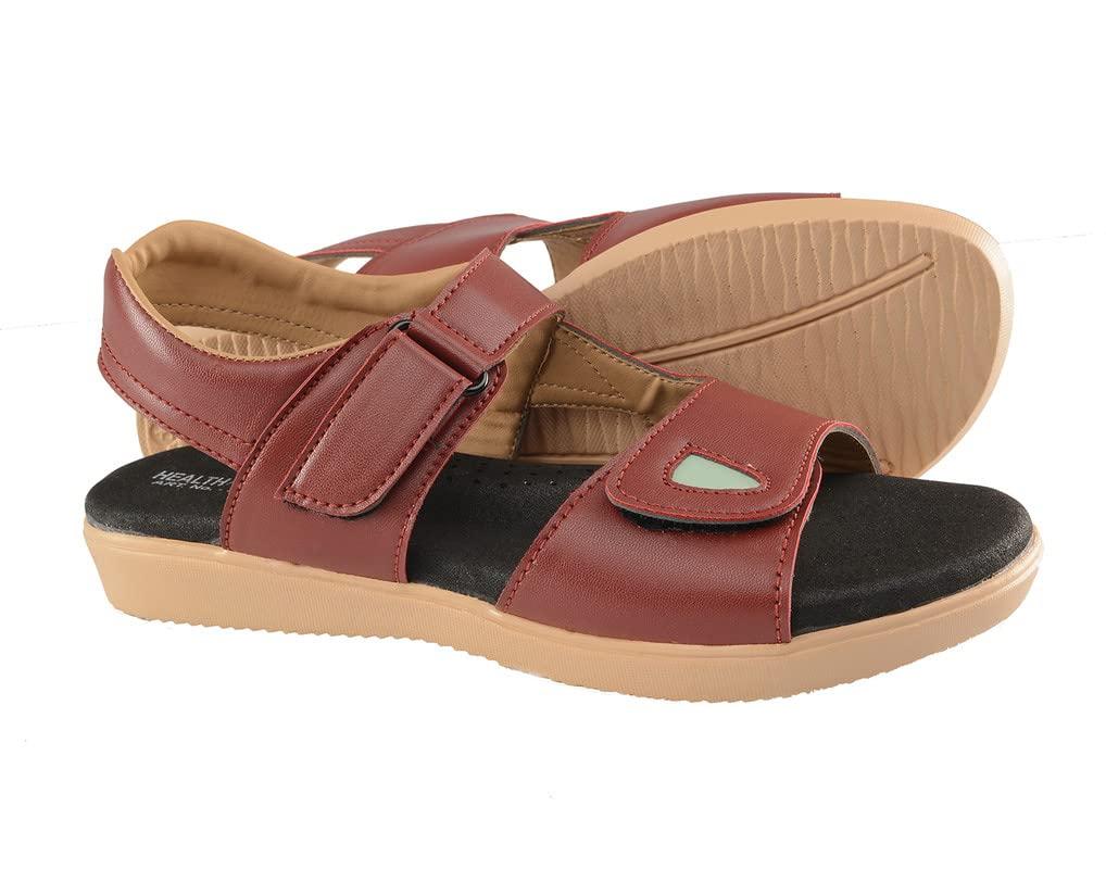 HEALTH FIT HEALTH FIT Extra Soft Ortho Care Diabetic & Orthopedic Sandal/Doctor Sandal Footwear with Arch Support - Women-6