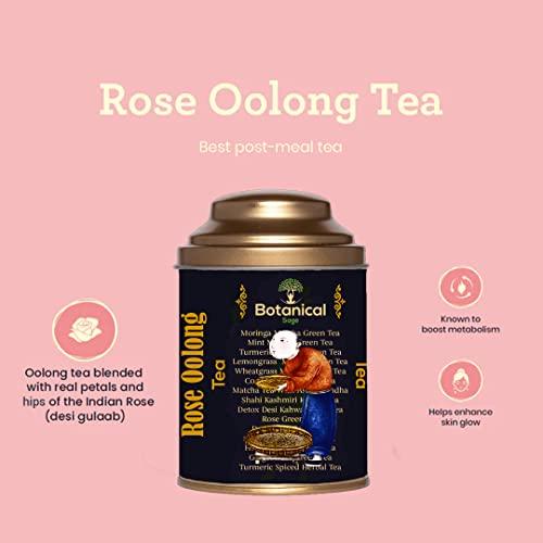 Botanical Sage Botanical Sage- Rose Oolong Tea 100g With free Tea Infuser | Himalayan Oolong tea Blended With Rose Petals & Rose Hips