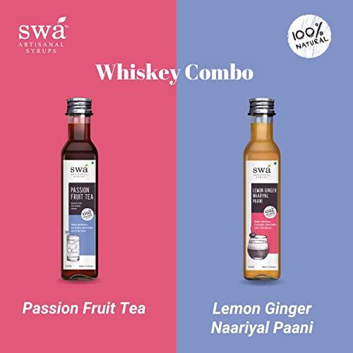 Swa Artisanal Syrups Swa Artisanal Syrups - Whisky Cocktail Mixer Combo, 100% Natural, Makes 24-30 Drinks - Pack of 2 Syrups (250ml x 2)