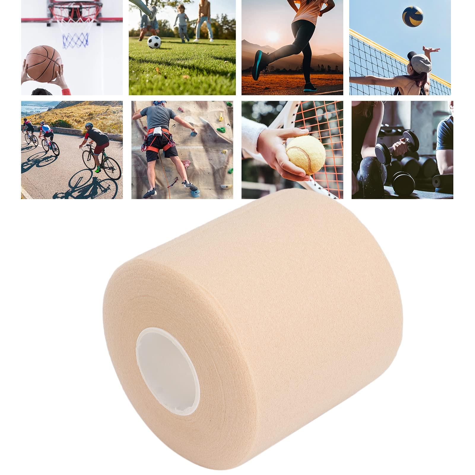 Shanrya Athletic Foam Tape, Skin Friendly Foam Underwrap Bandage Wide Application Pre Wrap Athletic Tape for Elbow Knees Ankles for Athletic