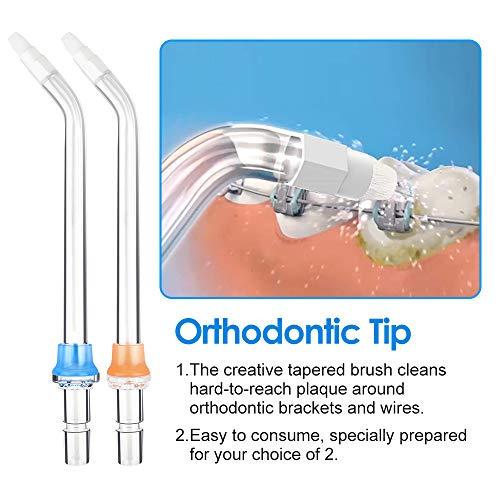 Ronsit Replacement Orthodontic Tips Compatible with Waterpik Water Flossers and Other Brand Oral Irrigators (4-pack)