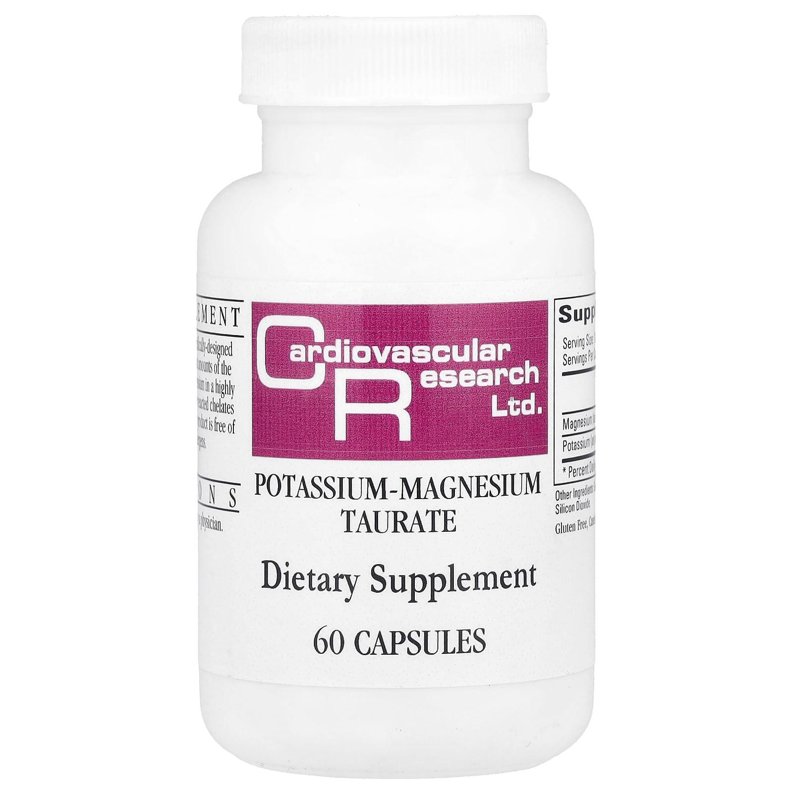696859130823 Cardiovascular Research - Magnesium-Potassium Taurate, 60 capsules