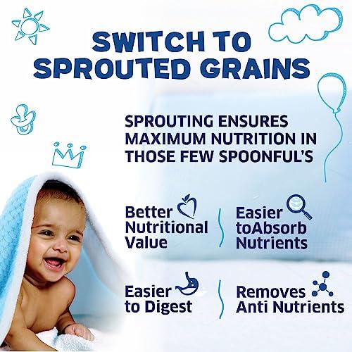 Manna Manna Baby Cereal | Baby Food (6+Months) Sprouted Ragi & Banana Rich | 100% Natural Health Mix -200Gm