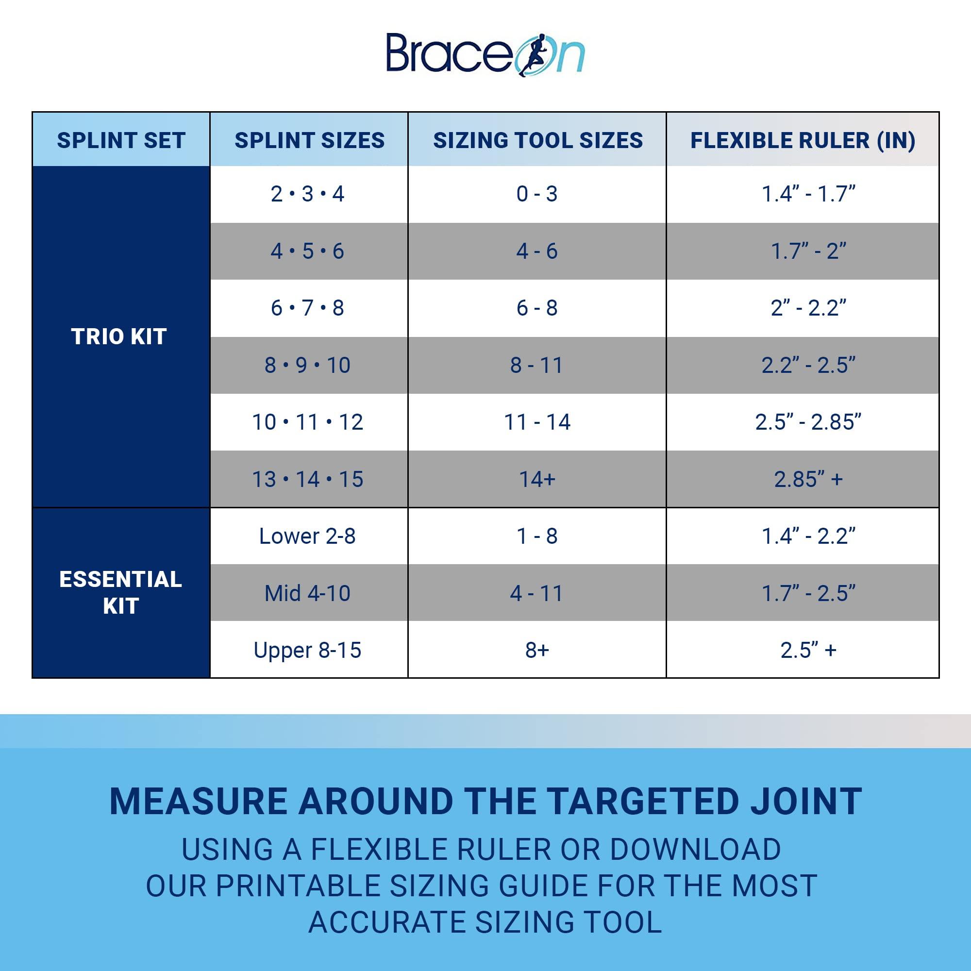Brace On EZ Finger Splint Trio 3 Pack (13,14,15)