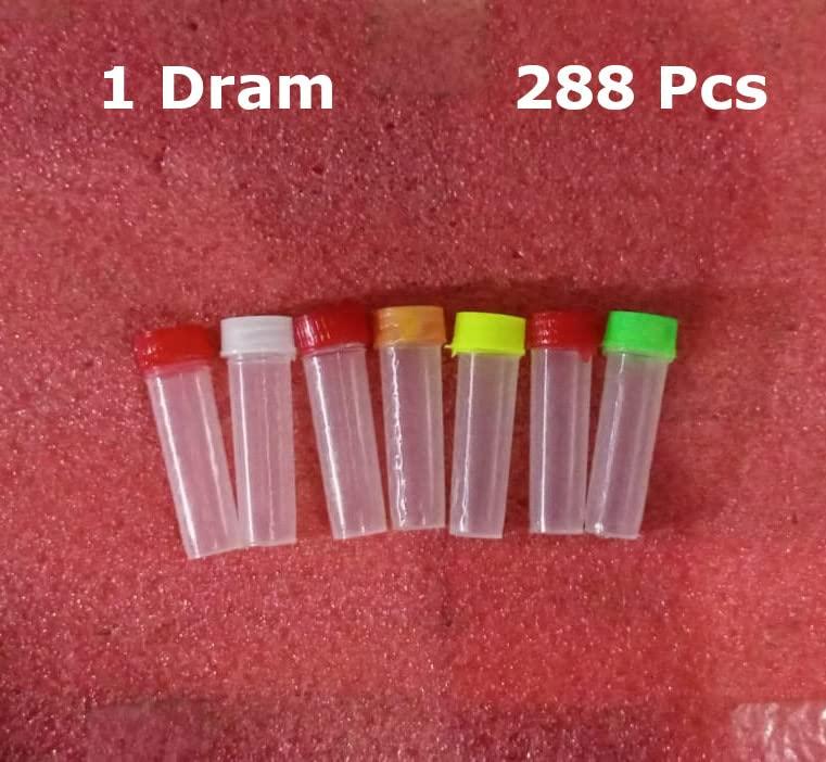 PYARE SALES Homeopathic Empty Medicine Pills Bottle | 1 Dram Oil or Liquid Medicine Small Bottle usually used by BHMS doctors (288 Piece)
