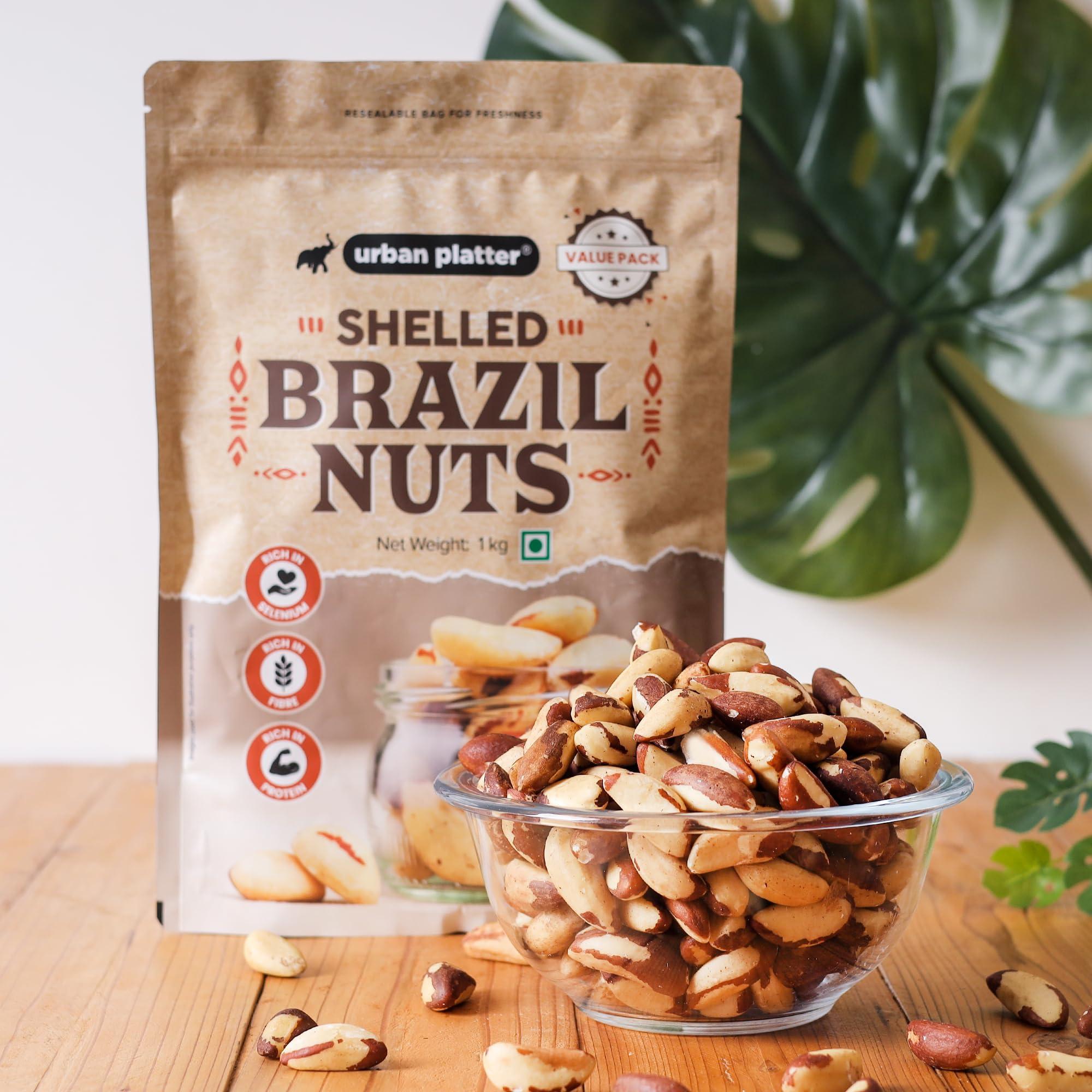 urban platter Urban Platter Exotic Brazil Nuts, 1Kg [ Grade A | Rich in Selenium]