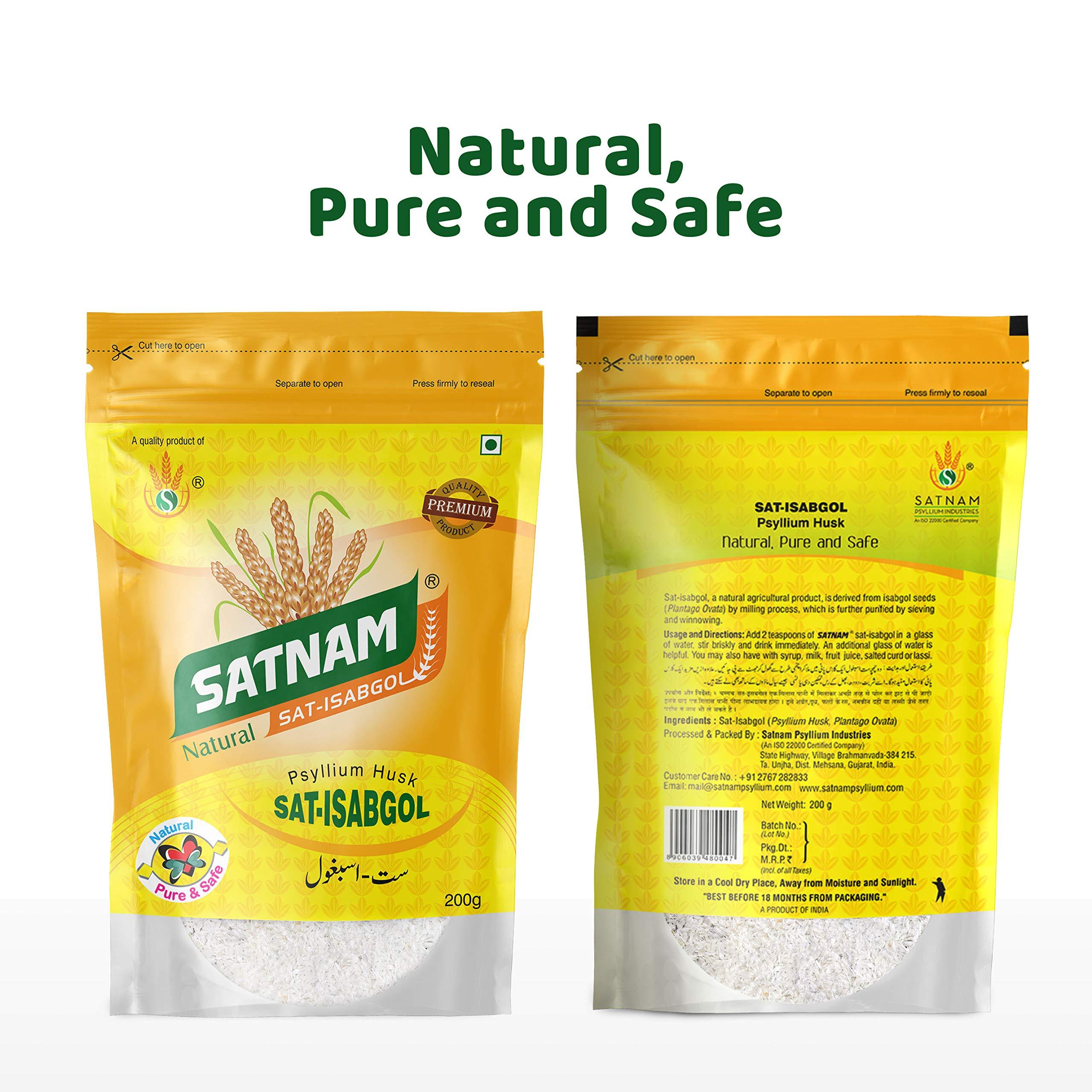 SATNAM SATNAM Sat-Isabgol Psyllium Husk 200g Zip Pouch