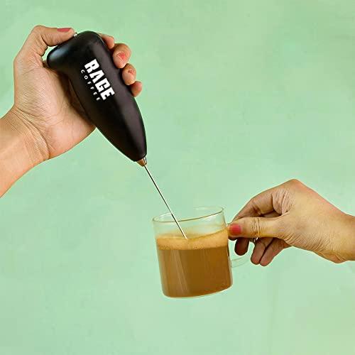 RAGE COFFEE Rage Coffee Combo - Instant Coffee with Free Frother And Mug | Mint Mocha Flavoured Coffee - 50 gms | Creamy, Frothy Coffee At Home | Made With 100% Arabica Coffee Beans