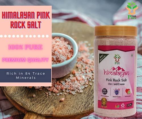 Think Pure Think Pure Himalayan Pink Salt / Pink Himalayan Rock Salt Powder / Sendha Namak / Vrat ka Namak / Lahori Namak | 1 kg Pouch [ Pack of 5 ] 80+ Minerals for Detox | 100% Natural, Unrefined, No-preservatives |