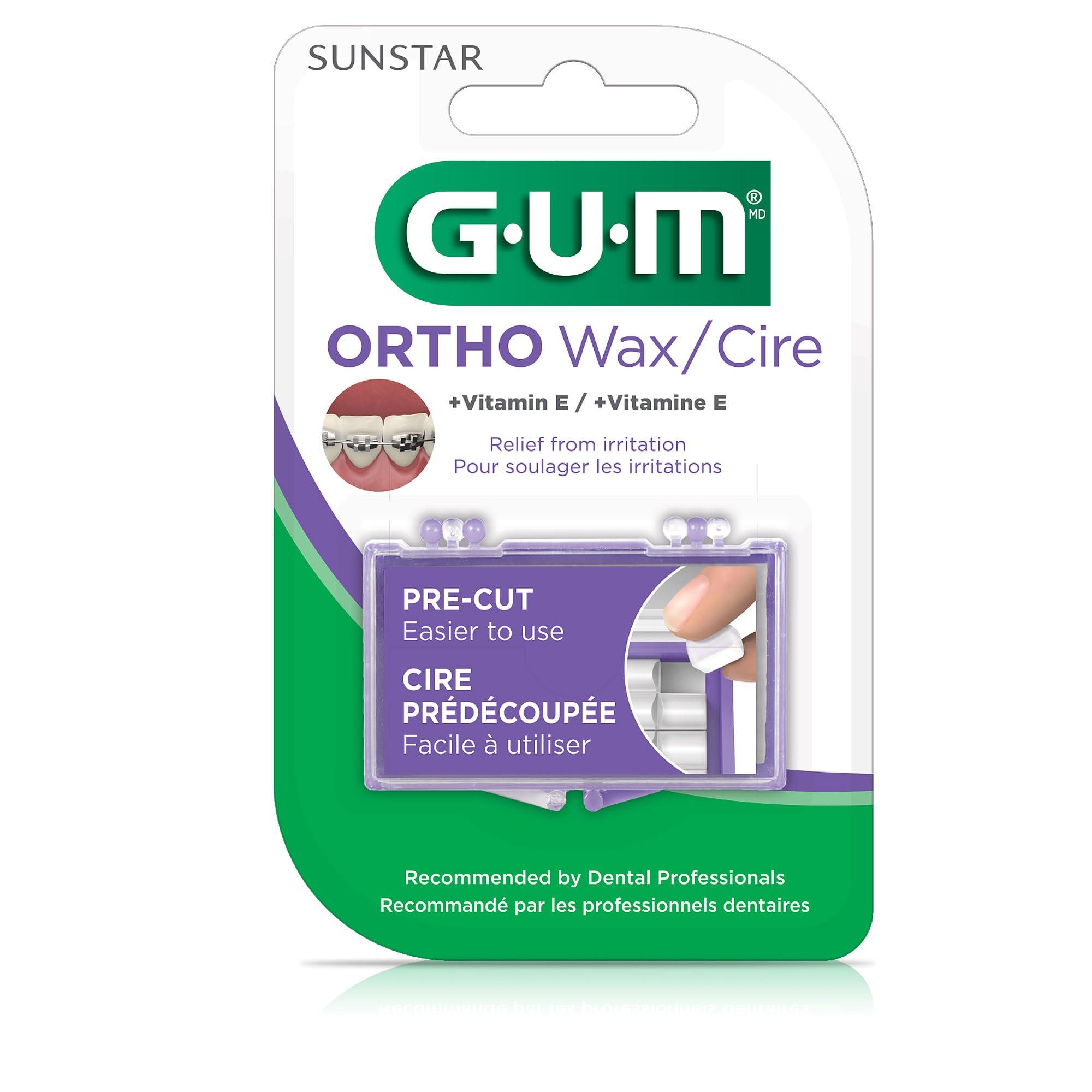 Gum GUM Orthodontic Wax with Vitamin E (Pack of 6) : Unflavored, 6 Pack