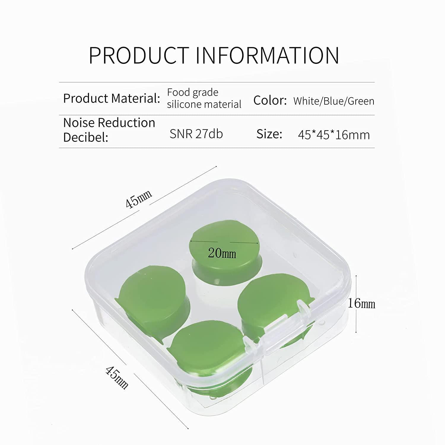 James 6 Pairs Ear Plugs for Sleeping Soft Reusable Moldable Silicone Earplugs Waterproof Swimming Earplugs Noise Cancelling Ear Plugs for Adults Kids Ear Plugs for Swimming Sleeping Snoring Studying