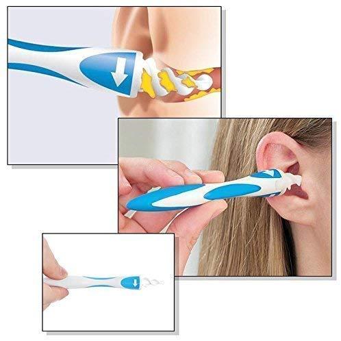 ascetic Ascetic ABS and Silicone Smart Soft Spiral Swab Easy Earwax Removal Ear Cleaner (White)