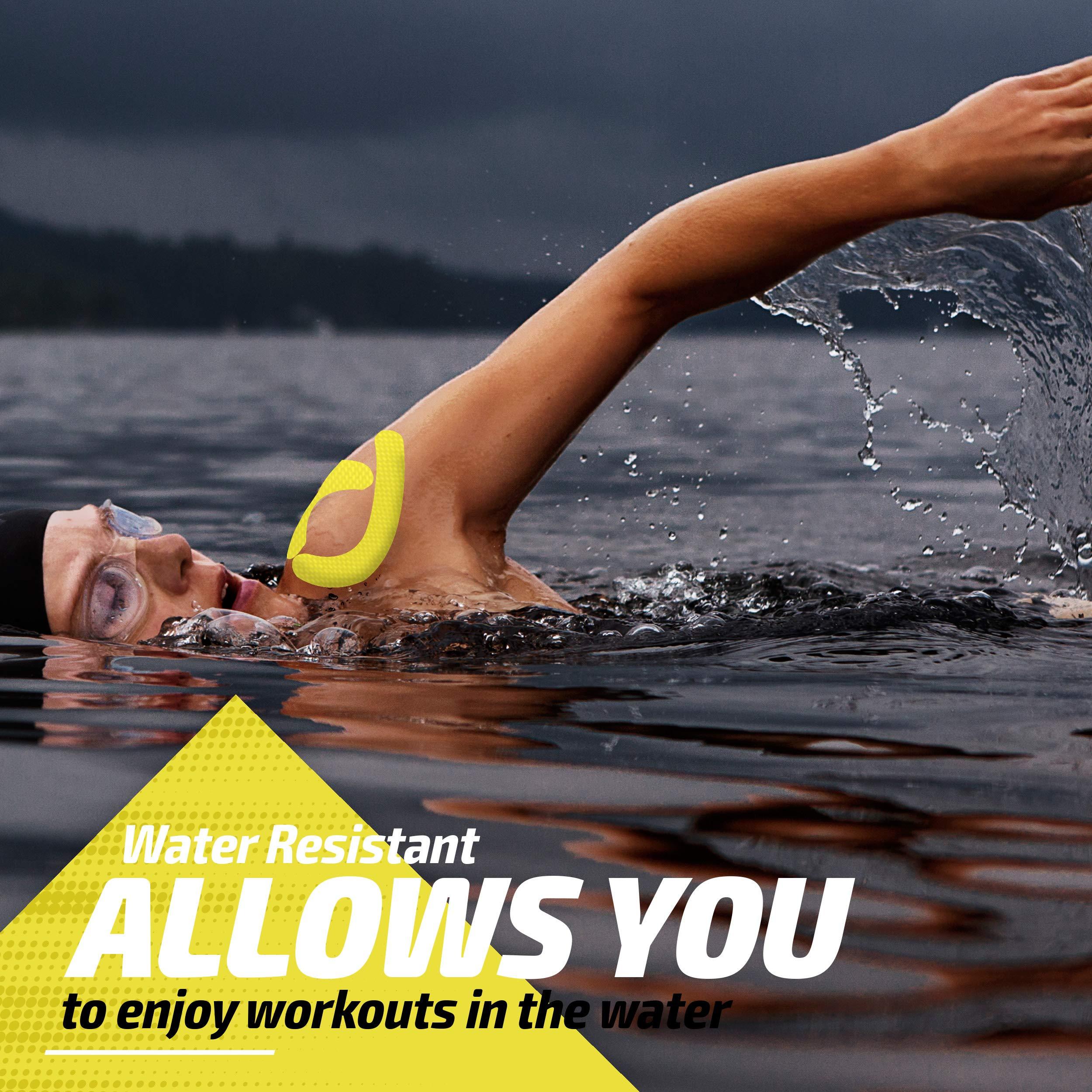 Physix Gear Sport Physix Gear Sport Kinesiology Tape - Free Illustrated E-Guide - 16ft Uncut Roll - Best Pain Relief Adhesive for Muscles, Shin Splints Knee & Shoulder - 24/7 Waterproof Therapeutic Aid (1PK YEL)