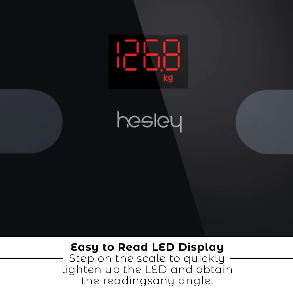 Hesley Hesley BMI Weighing Machine/Weighing Scale/Weight Machine with HesleyFIT APP and German Sensors