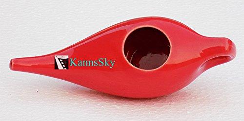 KannsSky KannsSky Ceramic Jala Neti Pot - Red