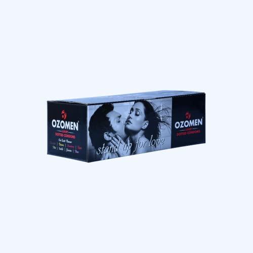 OZOMEN OZOMEN | OZOMEN LUXURY DOTTED CONDOMS Stand Up For Love |Each Pack 3 QTY|Super Saver Pack Of 10 (30 QTY)| 8 Exotic Flavoured DOTTED Condoms| 100% ELECTRONICALLY TESTED| (JUNGLEE JASMINE)
