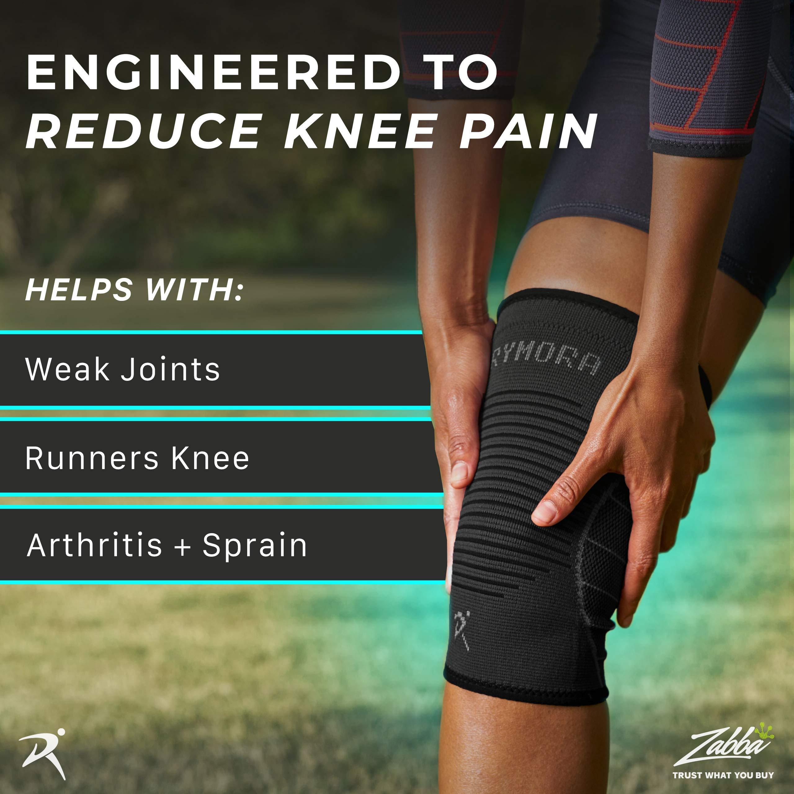 Rymora Rymora Knee Brace for Men - Knee Sleeve Compression Knee Brace for Women - Knee Support for Running Pain Relief Arthritis ACL MCL Compression Sleeve