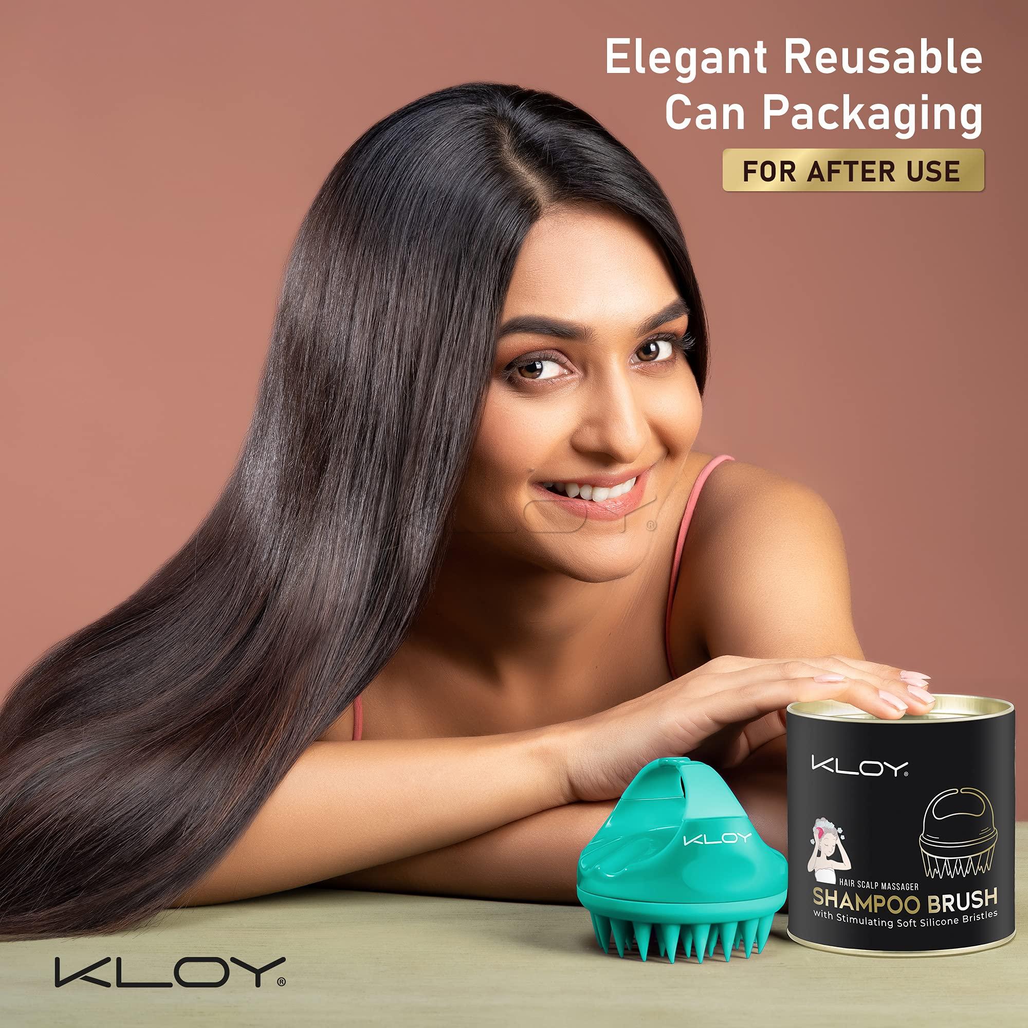 KLOY KLOY Hair Scalp Massager Shampoo Brush with Soft Silicone Bristles, Green