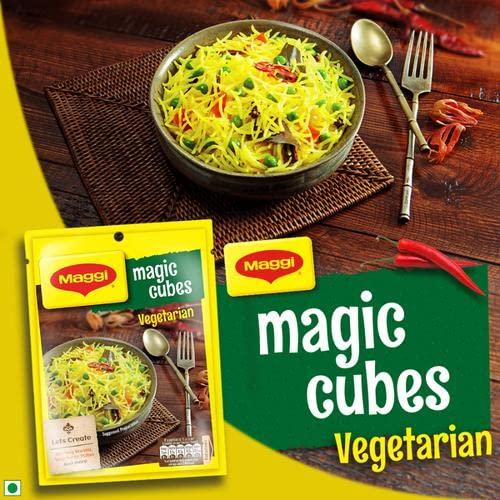 MAGGI MAGGI Magic Cubes Vegetarian, 240g Pack (60 Cubes) | Ready Masala for Rice dishes, Vegetables, Soups & Curries