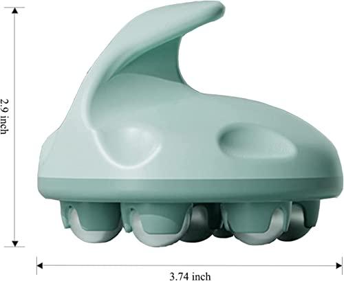 WE-CEF WE-CEF Roller Ball Massager, Stainless Steel Ball Bead Body Dredging Muscle Pain Relief Relax Massage Tool Muscle Roller Massager Circular Muscle Roller for Leg Neck Hand Arm Muscle(Blue)