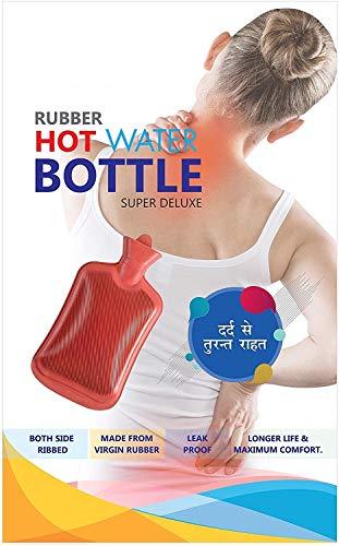 Universal Hub Universal Hub Multipurpose Hot Water Rubber Bag for Pain Relief Therapy Heating Pad, Heat Pouch Simple Great and Cold Natural BPA Free Durable Classic Bottle (Pack of 1)