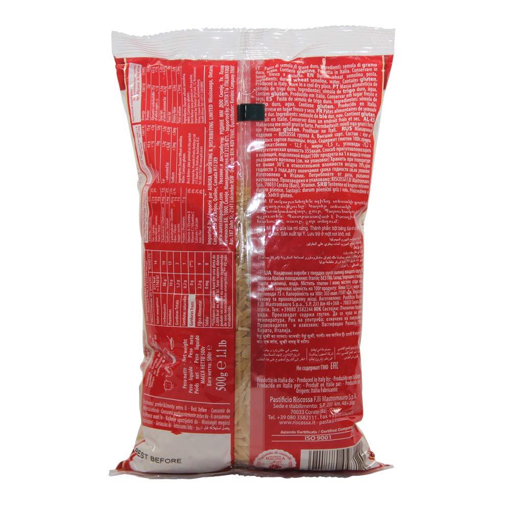 Riscossa Riscossa Vegetarian Semi Di Orzo Pasta, 500 Grams(Pack Of 2)