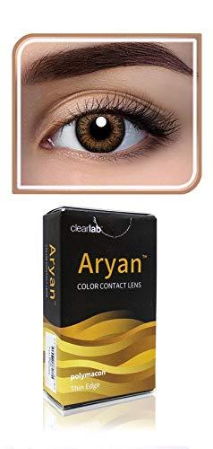 Aryan Aryan Quaterly (3 Month) Zero Power Colour Contact Lens (Pack Of 2 Lenses, CharmingHazel)