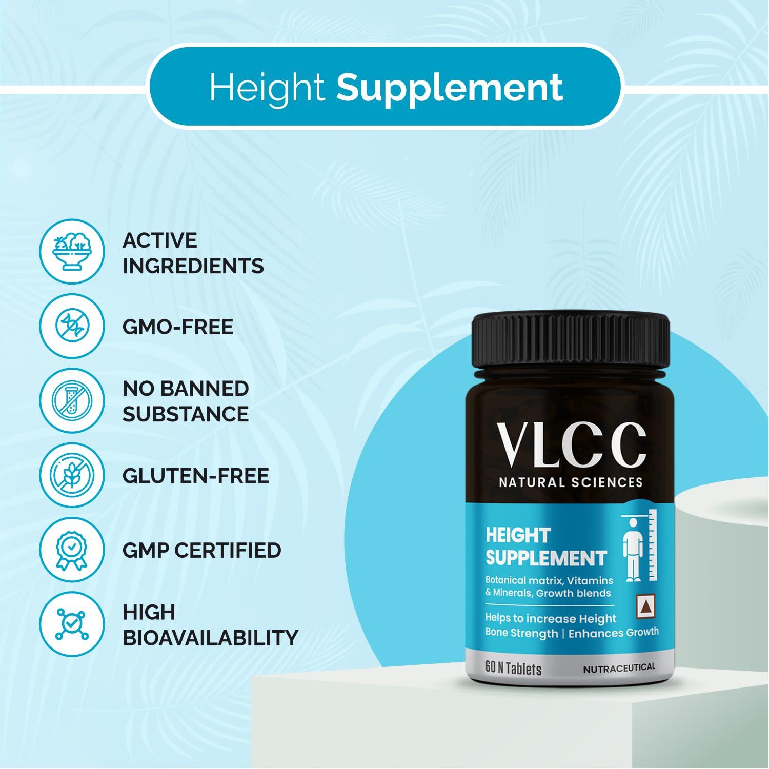 VLCC Wellscience VLCC Natural Sciences Height Supplement 60 Tablets (Pack of 1)