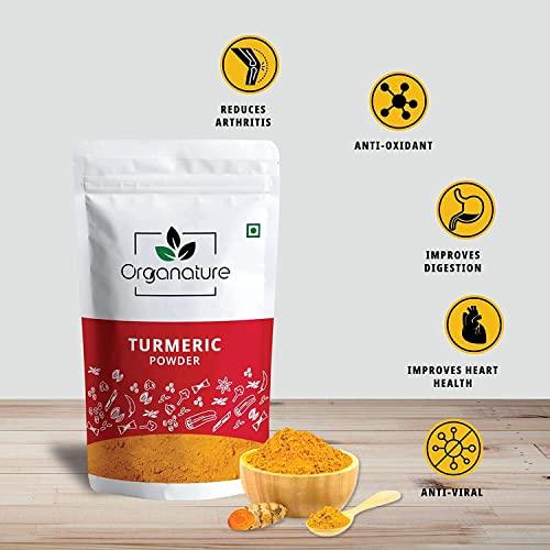 Organature Organature Natural Turmeric Powder | Haldi Powder | High High Curcumin Content Haldi Powder | Immunity Booster (400 Grams)
