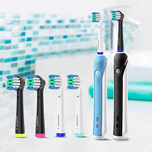 Betterchoi Betterchoi 18 Pack Precision Replacement Brush Heads Compatible for Braun Oral B Electric Toothbrush. 9pcs White and 9 pcs Black.