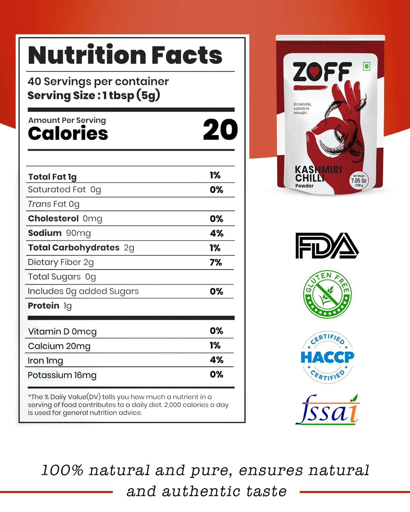 Zoff Zoff Red Chilli Powder | Lal Mirch Powder | Net Weight 200 g