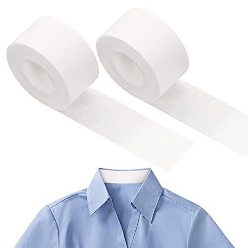 Style Keepers Style Keepers 2 Rolls Sweat Pads Collar Protector Disposable Shirt Tape for Collar Hat Self Adhesive Invisible Neck Liner Tape Patches Sweat Protector Against Collar Sweat Stain