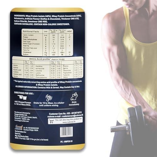 Nutrone Nutrone 100% Whey Protein Powder by PentaSure | Choffee 480g | Per Serving 25.28g Protein, 5.7g BCAA, 12.20g EAA for Gym workout and Athletic needs | With Free Shaker