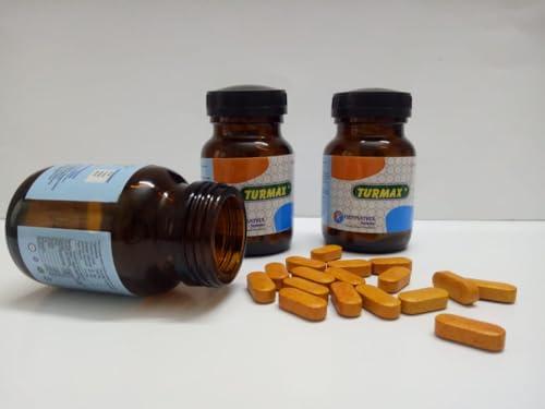 Generic Turmax (Turmeric) Supplements - For Anti Inflammation - Allergies - Sinusitis, Cold & Chronic Inflammations - 30 Tablets