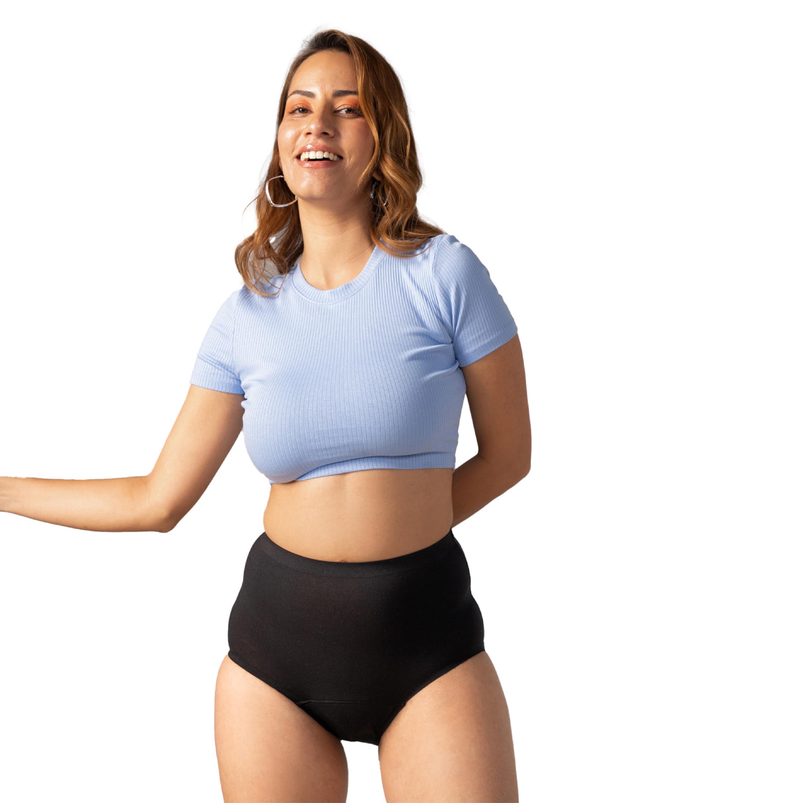 Mahina Mahina Oh So Soft Period Panty for Women & Girls | Modal | Black | High-Rise | Light Flow Type | Reusable | Leak-Proof | No Pads | Comfy & Super Absorbent | Stain & Rash-Free | Pack of 1