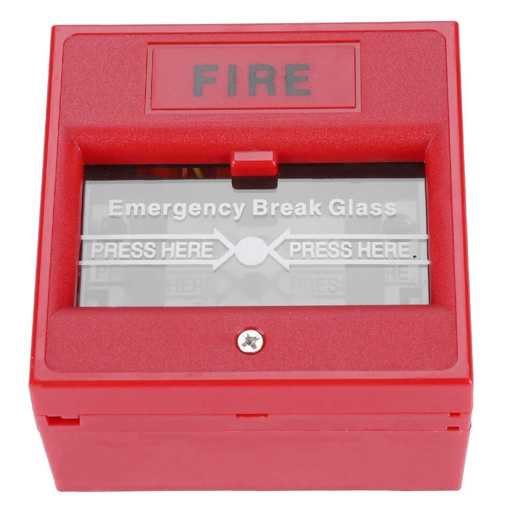 Byged Fire Emergency Button, Fireproof Durable Glass Break Emergency Button, max 3A@36VDC Indoor exit Door for Emergency Door