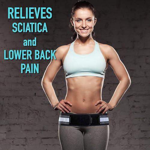 AuFlex AuFlex Neoprene Sciatica Pain Relief Belt - Flexi Back Belt- Lower Back Support Brace For Men And Women - Pelvic Support Belt - Trochanter Belt - Sciatica Pelvis Lumbar Hip Pain Relief