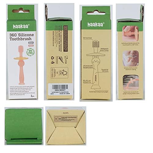 haakaa haakaa 360ø Silicone Baby Toothbrush Teether with Suction Base Infant Toothbrush Training Massage.