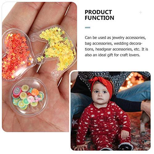 ARTIBETTER ARTIBETTER 15Pcs Shaker Sequins Clear Quicksand Shaker Bling Filling Sequin Paillette Decoration for DIY Craft Hair Clips Making