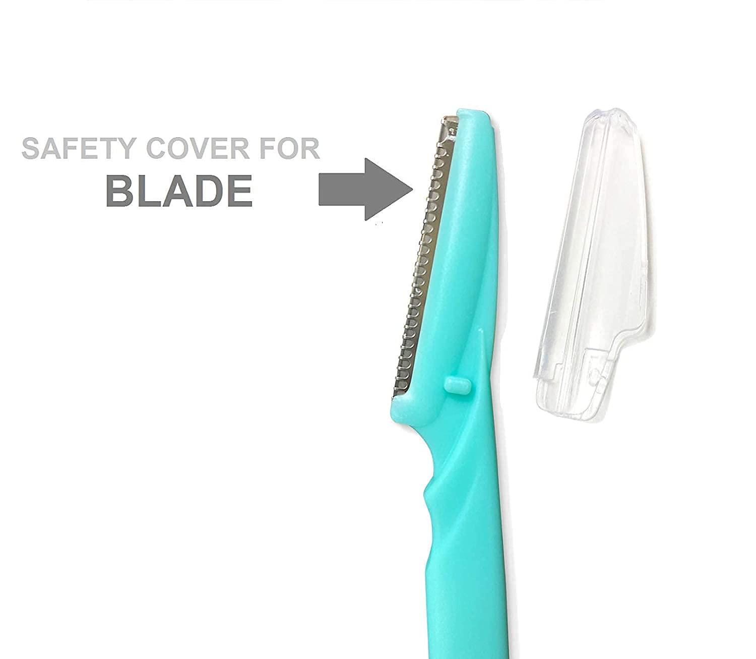 SKY DIAMOND SKY DIAMOND Eyebrow Razor,Facial Razors for Women,Facial Dermaplane Razors Shaver with Precision Cover,Use for Shaping Eyebrows or Removing Other Fine Hair (SET OF 3)