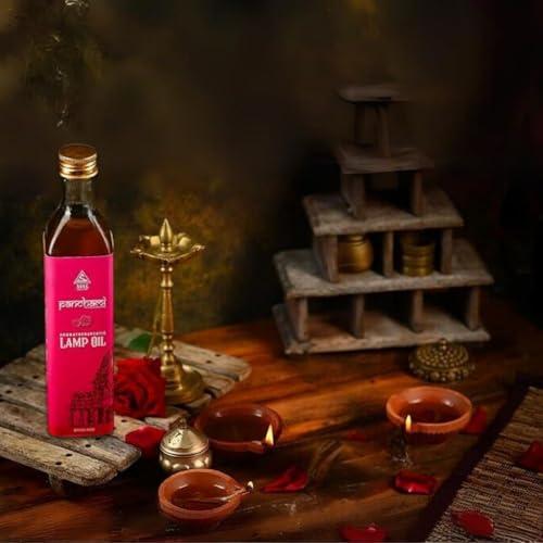 panchami Panchami Sacred Fragrances - Rose Lamp Oil | Inspired from Vedas & Puranas | 100% Natural & Pure Pooja Oil | For Worship & Wellness | 1000 ML