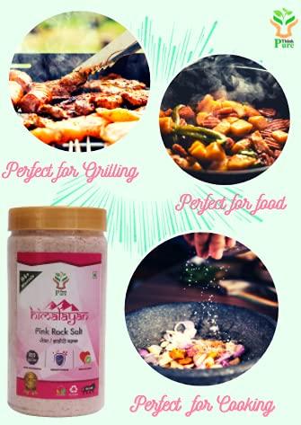 Think Pure Think Pure Himalayan Pink Salt / Pink Himalayan Rock Salt Powder / Sendha Namak / Vrat ka Namak / Lahori Namak | 1 kg Pouch [ Pack of 5 ] 80+ Minerals for Detox | 100% Natural, Unrefined, No-preservatives |