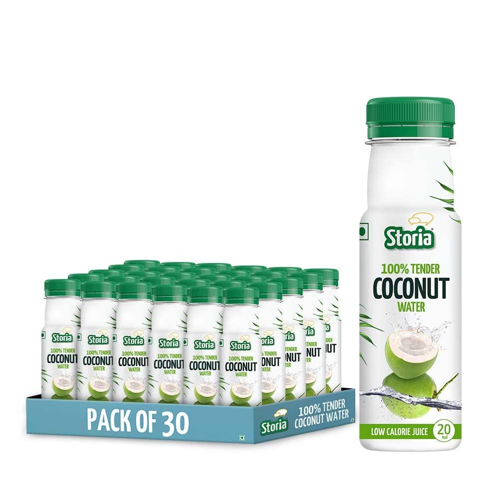 Storia Storia 100% Tender Coconut Water, No Added Sugar, No Added Flavours - 200ml PET (Pack of 30)