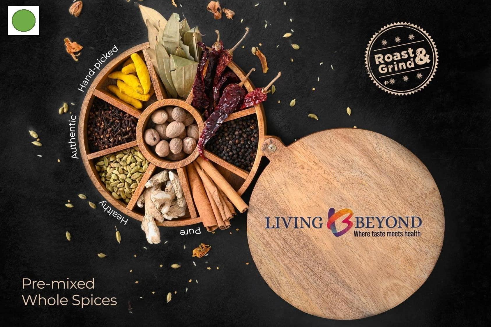 Living Beyond Living Beyond Pre-mixed Whole Spices Biryani Masala & Veg Kolhapuri Masala - (Combo, 100 grams Each)